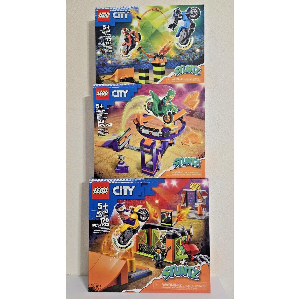 Lego City Stuntz 60299 Competition 60293 Stunt Park 60359 Dunk Ramp Challenge