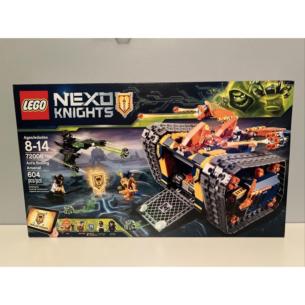 Lego 72006 Nexo Knights Axl`s Rolling Arsenal Castle -604 Pieces