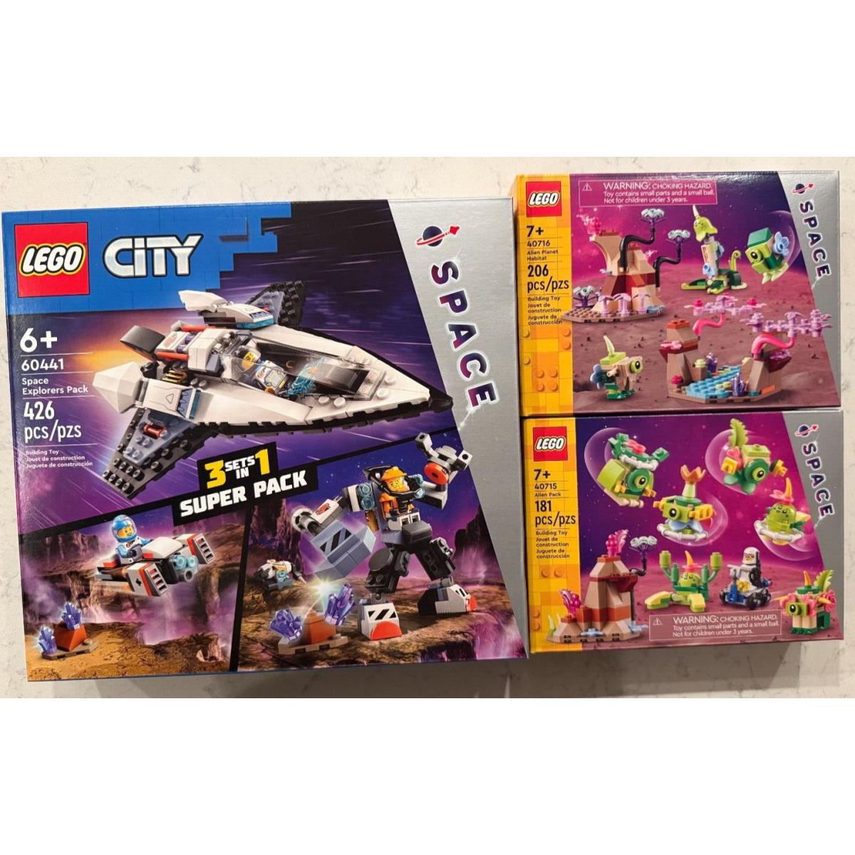 Lego CITY60441 Space Explorer 40715 Alien Planet Habitat 40716