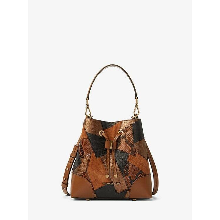 Michael Kors Mercer Gallery Small Patchwork Luggage Embossed Leather Bag