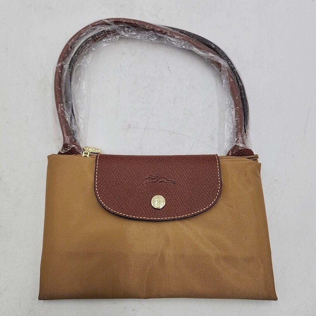 Longchamp Tote Bag Canvas Caramel Brown 11.5 H x 17.5 W x 7.5 D