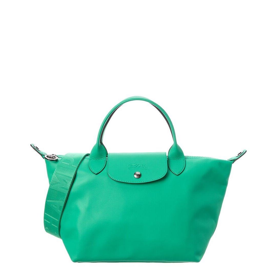 Longchamp Le Pliage Xtra Small Leather Handbag Women`s Green