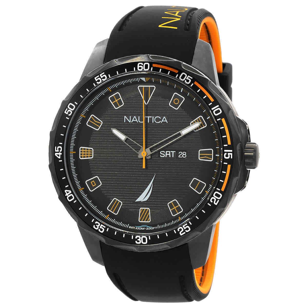 Nautica Coba Lake Quartz Black Dial Men`s Watch NAPCLS113