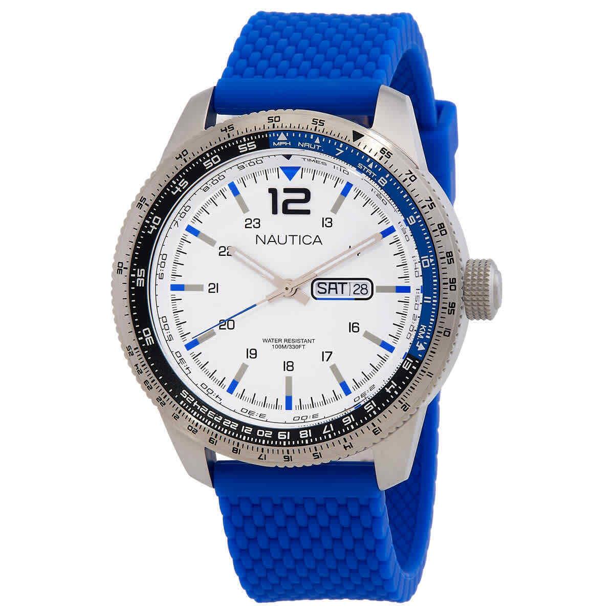 Nautica Pier 39 Quartz White Dial Men`s Watch NAPP39F08