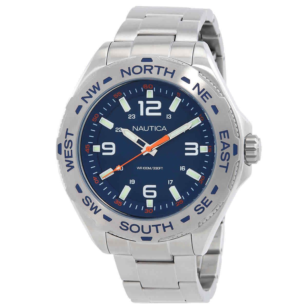 Nautica Clearwater Beach Quartz Blue Dial Men`s Watch NAPCWS302