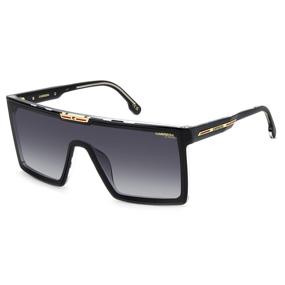 Carrera Victory C 07/S 7C5 9O Black Crystal/dark Grey Shaded Men`s Sunglasses - Frame: Black Crystal, Lens: Dark grey shaded