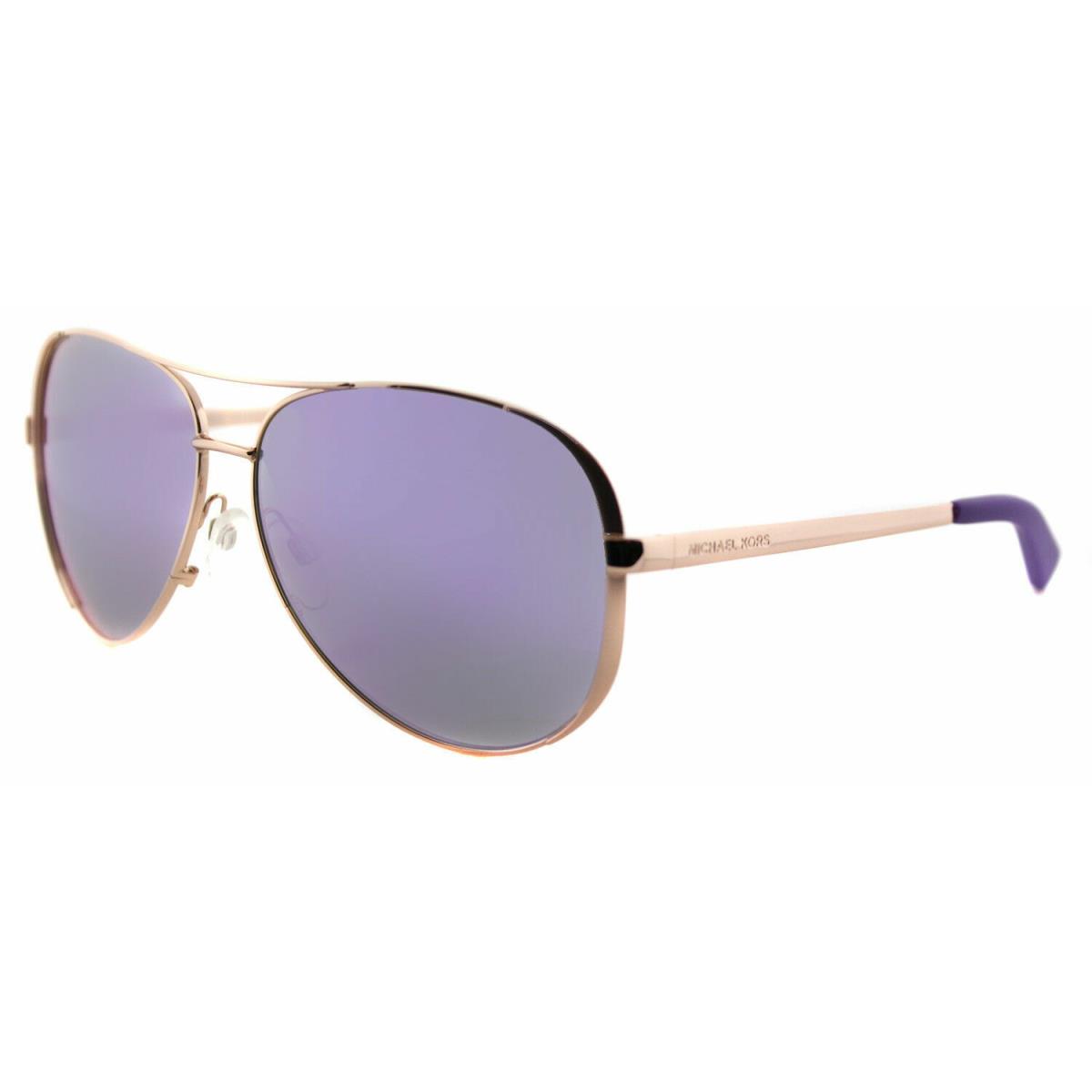 Michael Kors MK 5004 10034V Chelsea Gold Sunglasses Purple Mirror Lens