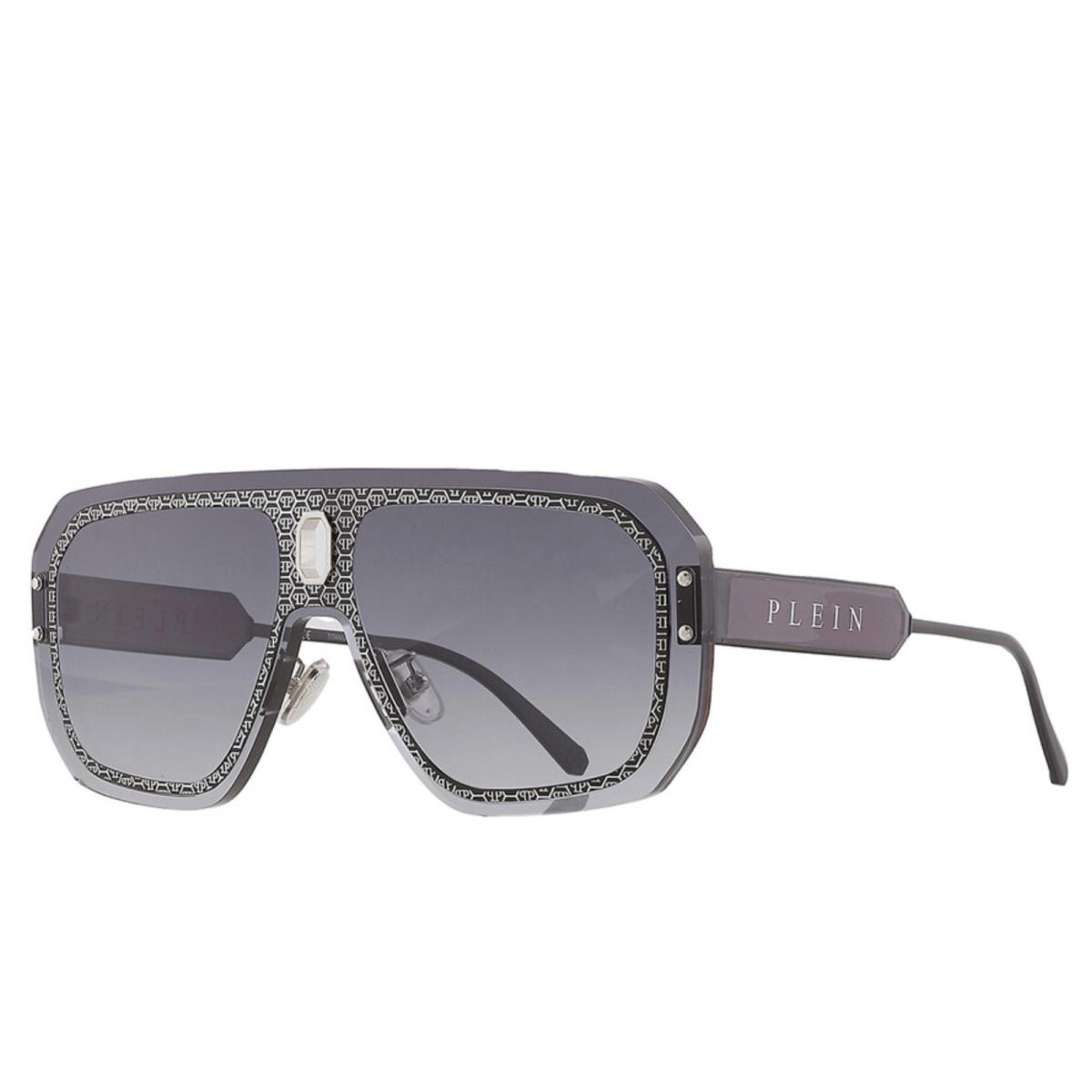 Philipp Plein Plein Adventure Mask SPP050 0541 99 Titanium Shield Sunglasses - Frame: Grey, Lens: Grey