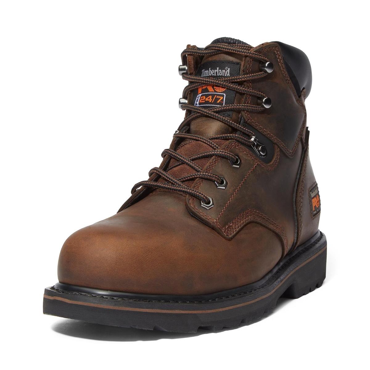 Timberland Pro - Mens 6 Pit Boss Steel Safety Toe Shoe Dark Brown