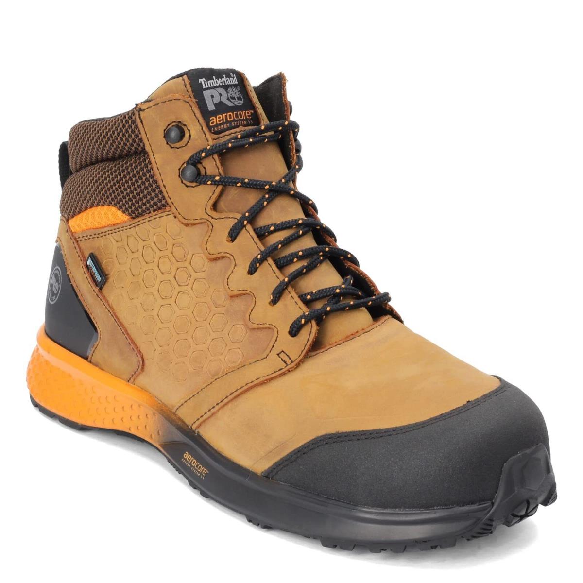 Timberland Pro - Mens Reaxion Nt Wp Hightop Shoe Brown Orange