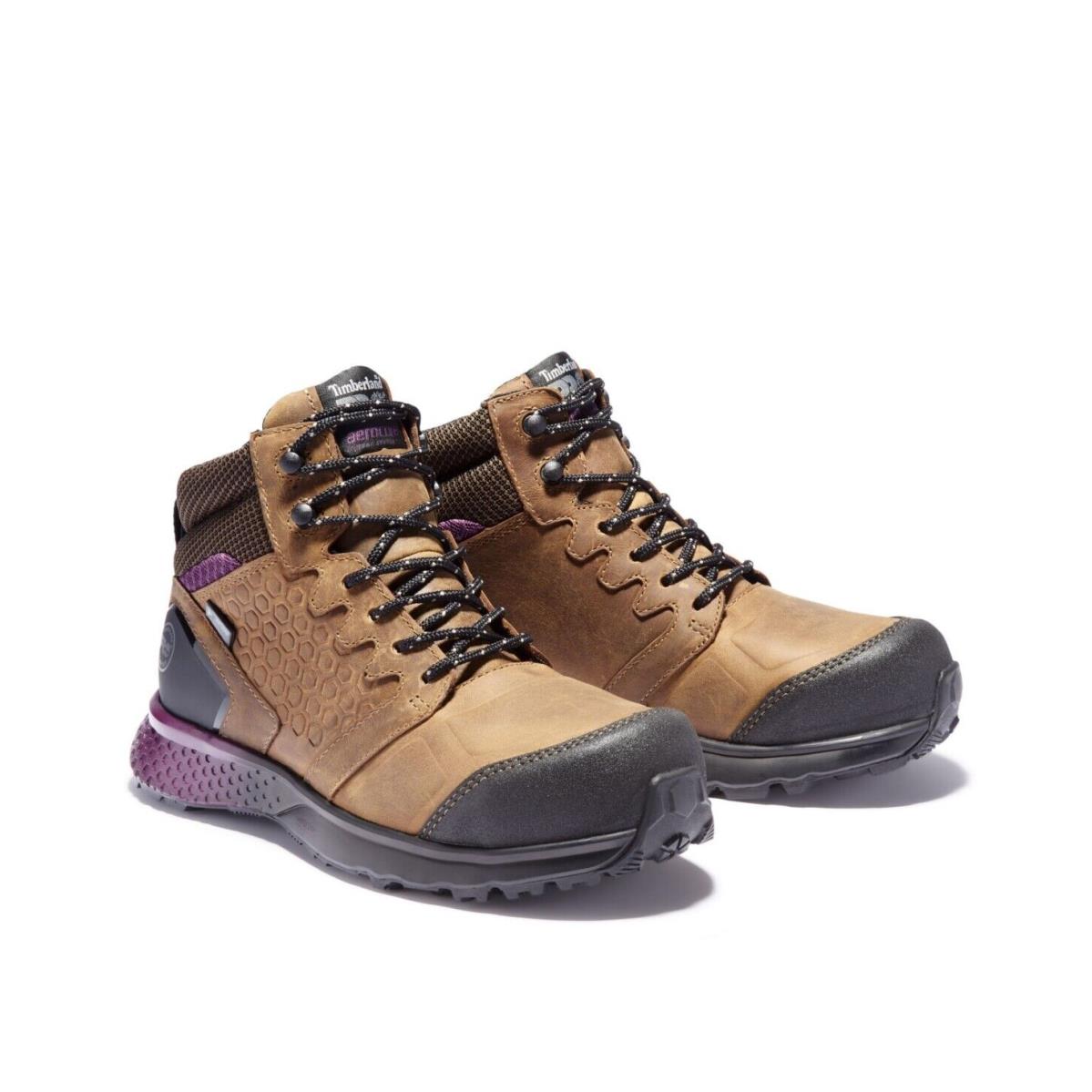 Timberland Pro - Womens Reaxion Nt Wp Hightop Shoe Brown Purple