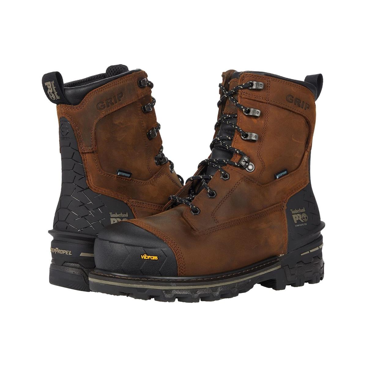 Timberland Pro - Mens 8 Boondock Hd Nt Wp Work Boot Brown