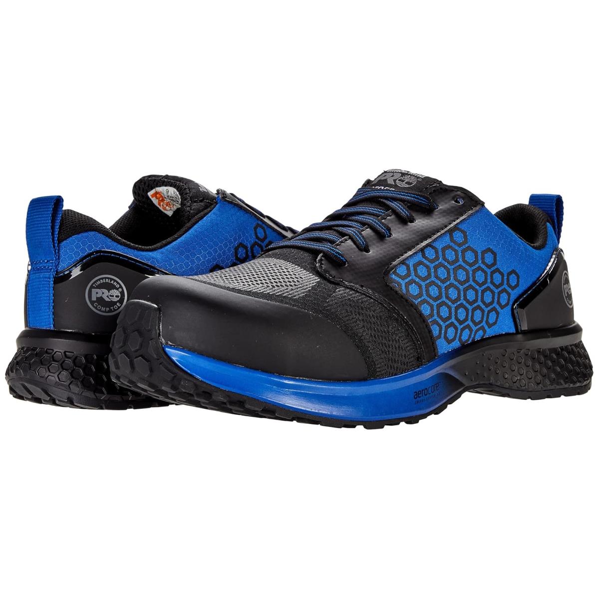 Woman`s Shoes Timberland Pro Day One Safety Reaxion Low Composite Safety Toe Black/Pantone Blue