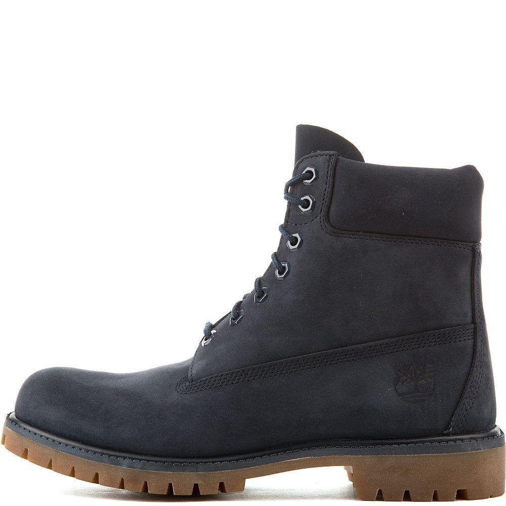 Men`s Timberland 6 In. Premium Boot Medium Blue Nubuck TB06718B 484