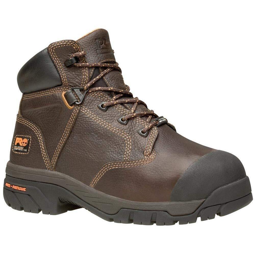 Timberland Pro - Mens 6 Helix Met Guard Composite Safety Toe Shoe Dark Brown