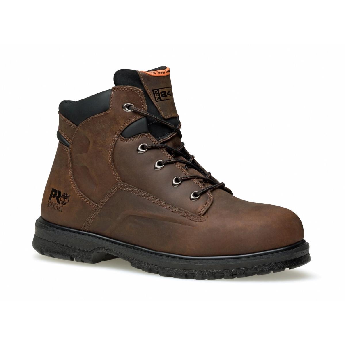 Timberland Pro - Mens 6 Magnus Steel Safety Toe Shoe Dark Brown