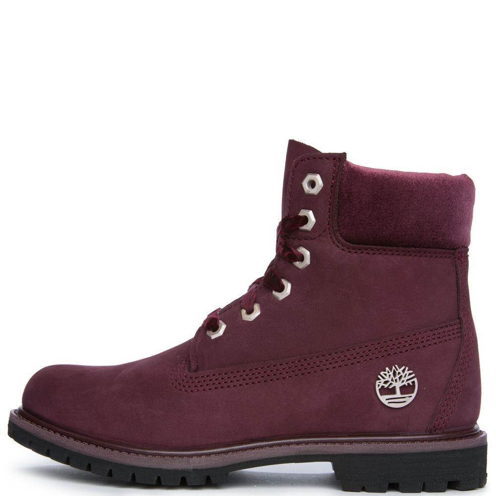 Women`s Timberland 6 In. Premium Boot Burgundy Velvet TB0A1KC1 639