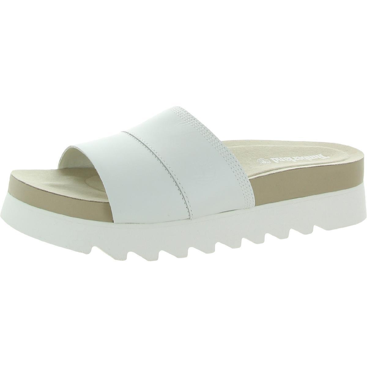 Timberland Womens Santa Monica Sunrise White Slide Sandals 7.5 Medium B M 4949