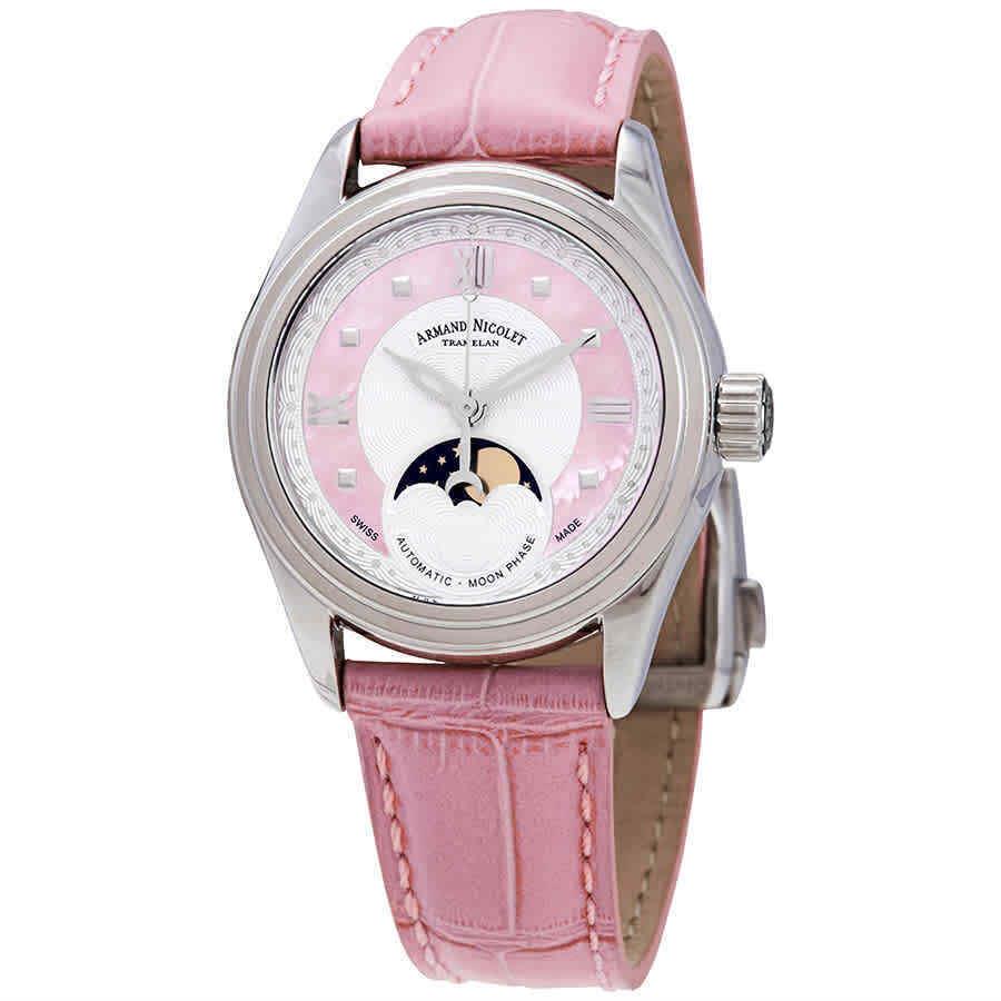 Armand Nicolet M03-2 Automatic Pink Mop Dial Ladies Watch A153AAA-AS-P882RS8