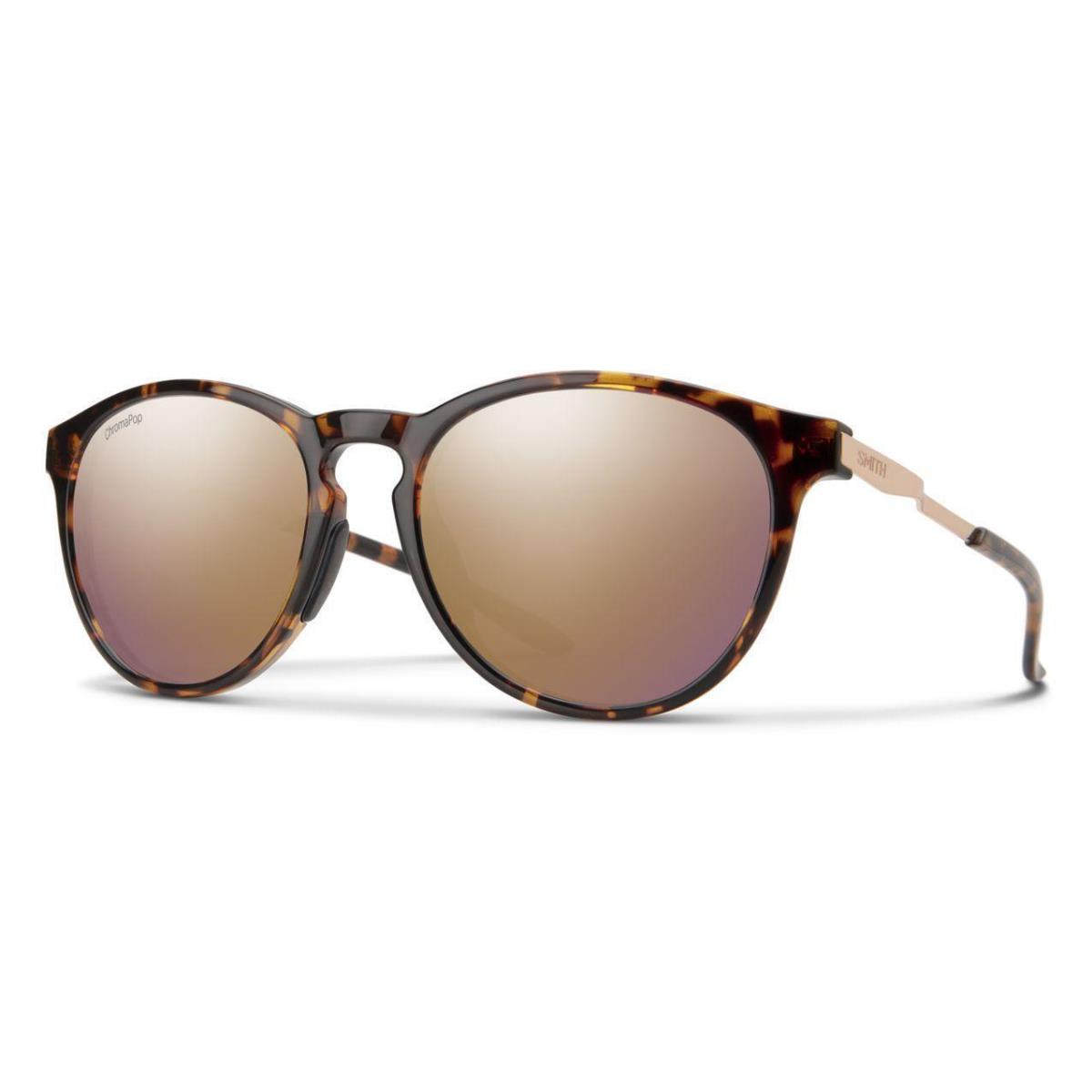 Smith Wander Sunglasses Tortoise - Chromapop Polarized Rose Gold Mirror