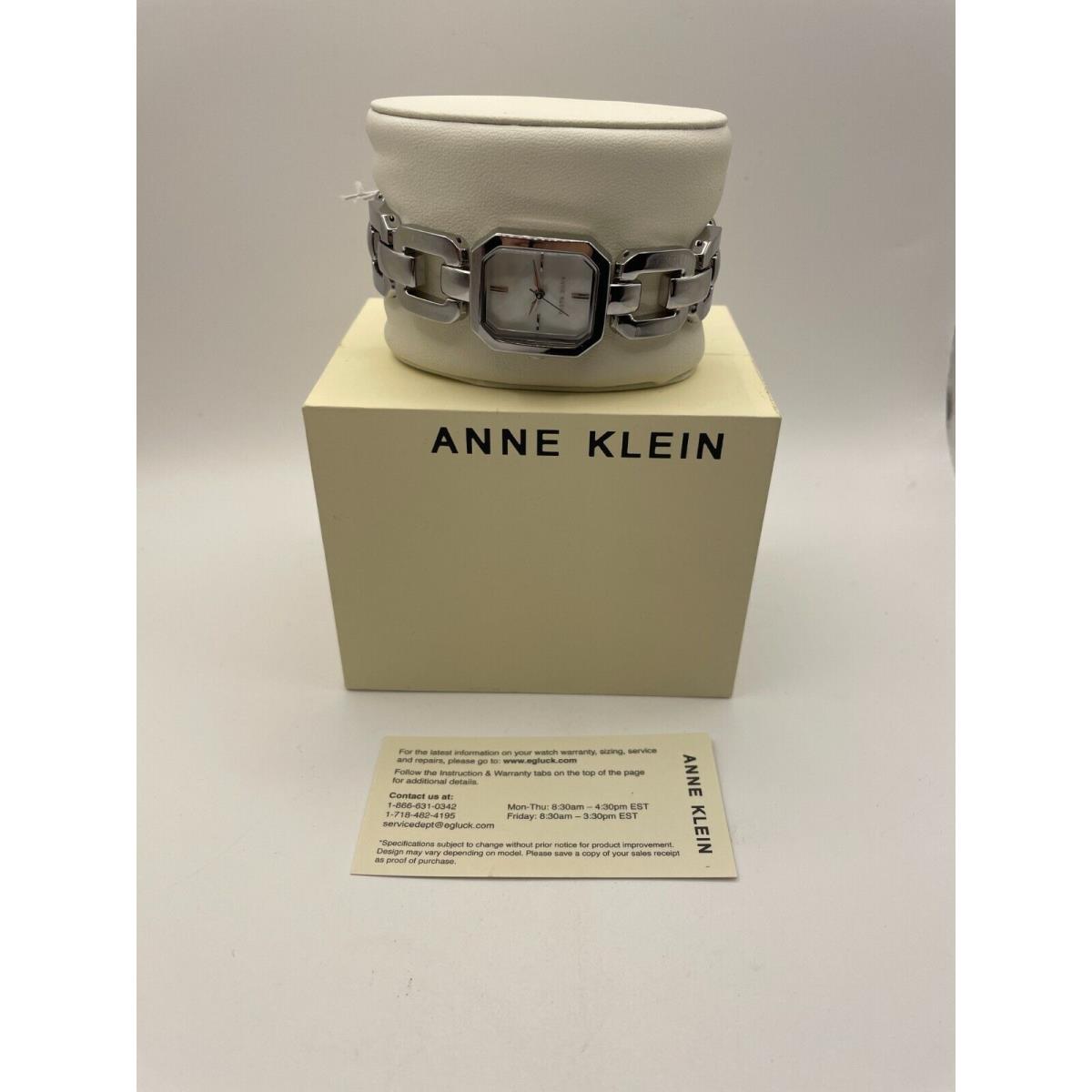 Anne Klein AK/4149 Womens Silver Stainless Steel Analog Casual Wristwatch
