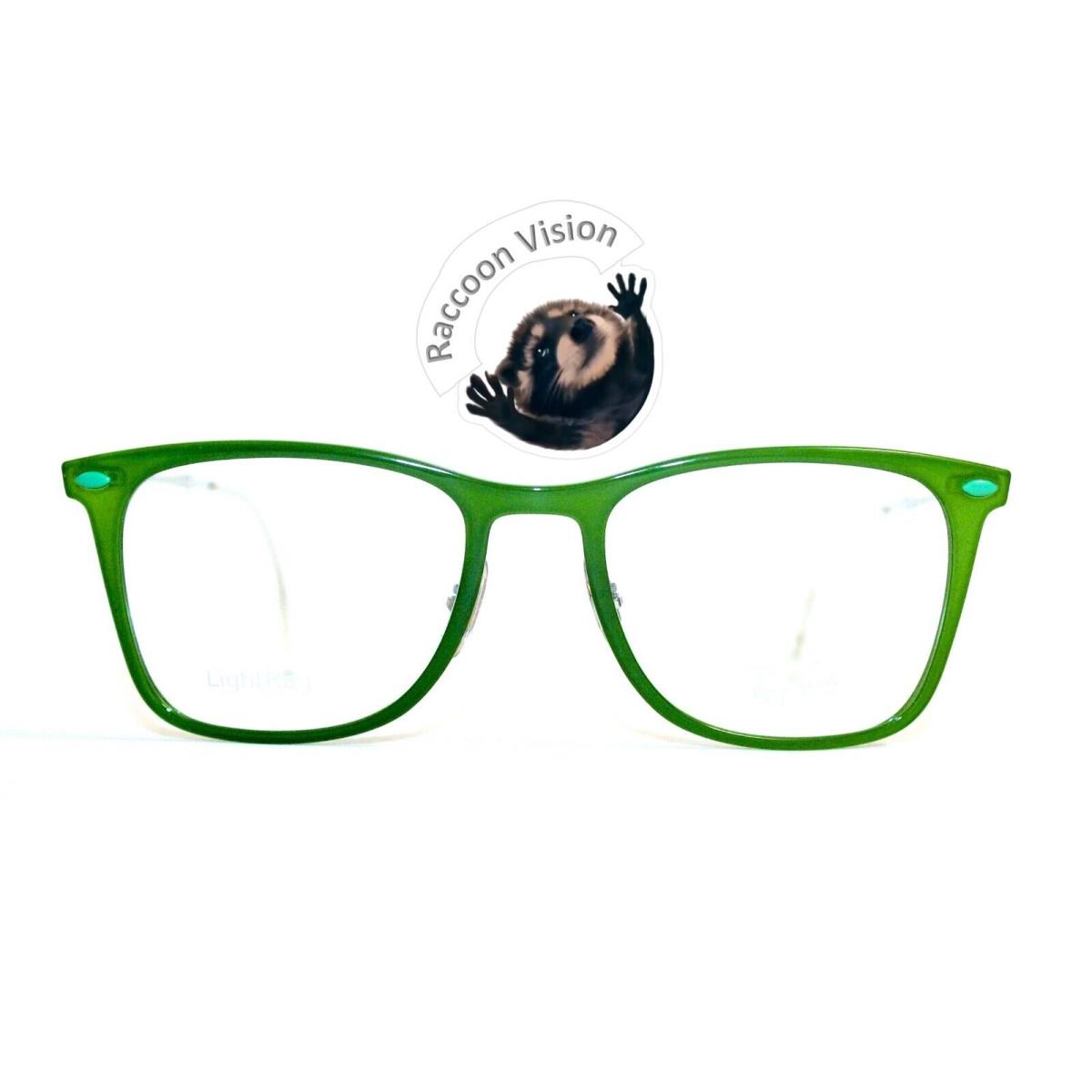 Ray Ban RB 7086 5643 Lightray Green Eyeglasses RX 49-18-140 Italy