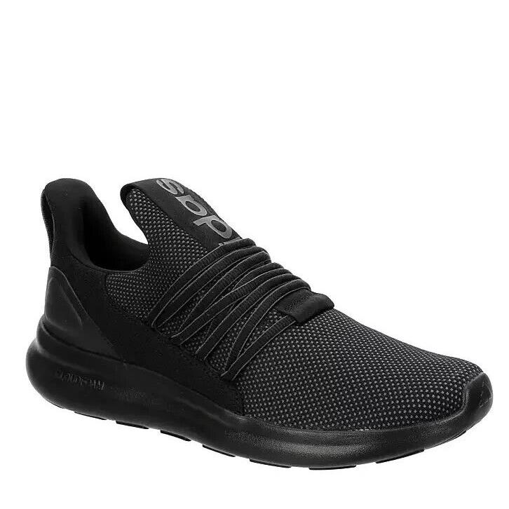 Adidas Men` Lite Racer Adapt 7.0 Cloud Foam Slip on Athletic Shoes Black - Black