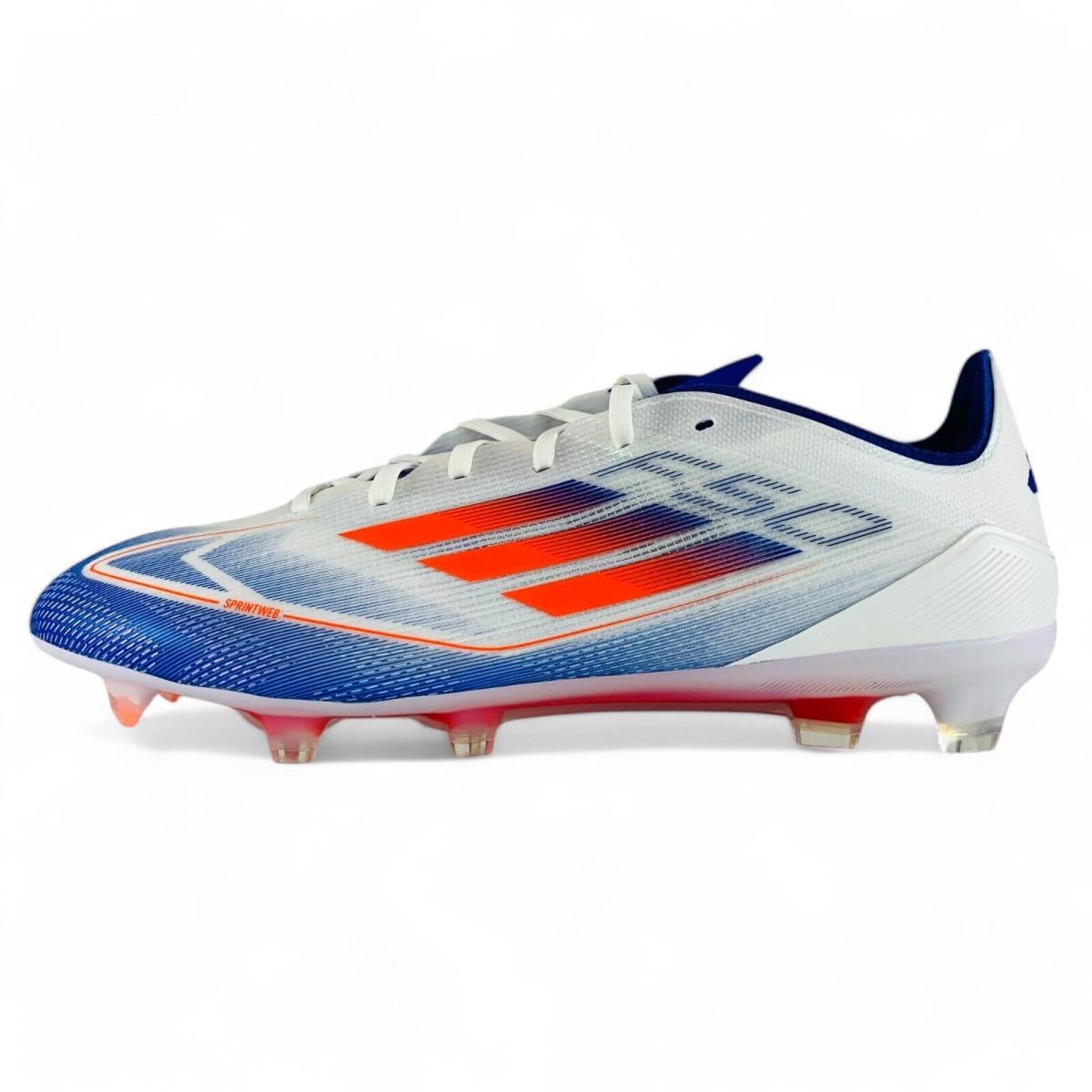 Adidas F50 Pro FG Cloud White Solar Red Lucid Blue Men`s Soccer Cleats IE0596