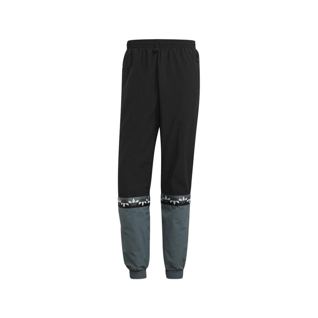 Adidas Sliced Trefoil Track Mens Active Pants Size S Color: Black/grey