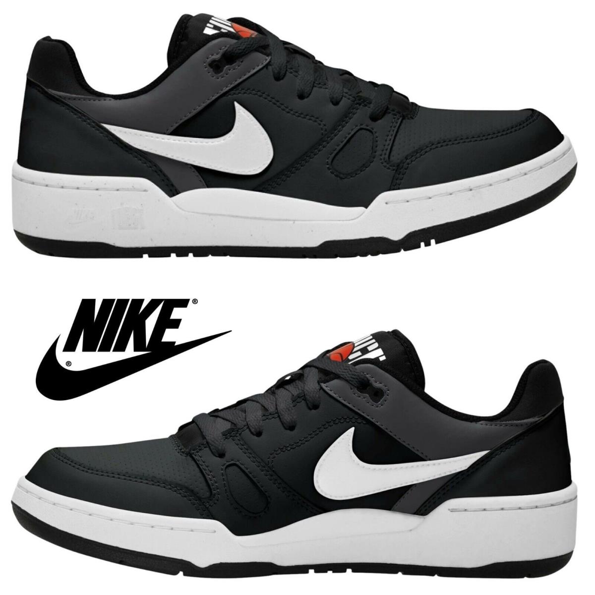 Nike Full Force Low Men`s Casual Shoes Athletic Sneakers Low Top Black White - Black, Manufacturer: Black/White/Grey