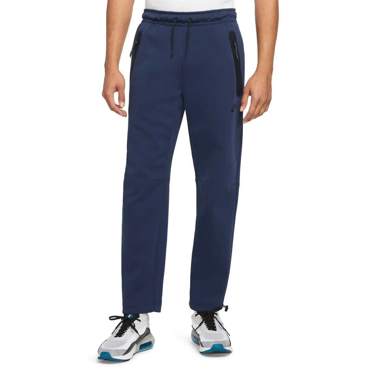 Men`s Nike Midnight Navy/black Sportswear Tech Fleece Pants DQ4312 222