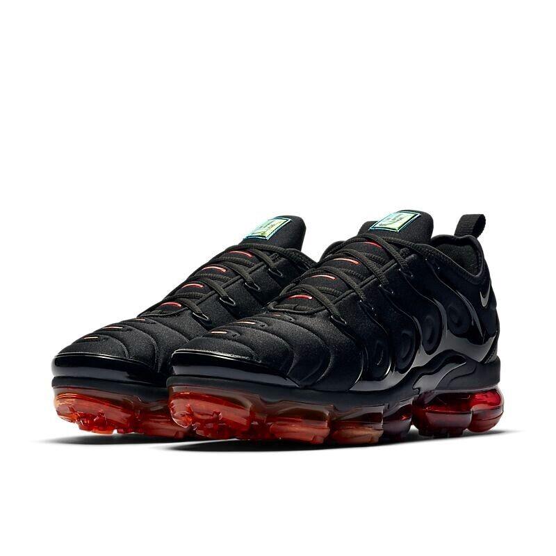 Nike Air Vapormax Plus TN Black Red Sole Men`s Size - Black Red