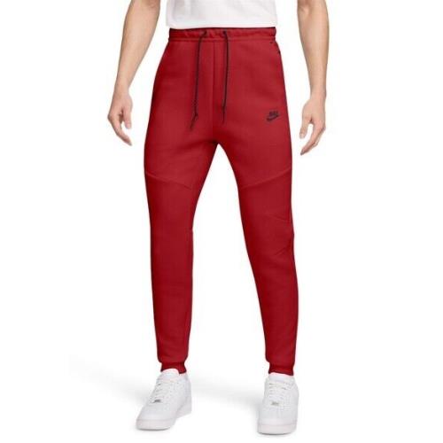 Men`s Nike Sportswear Red/black Tech Fleece Jogger HV0959 687