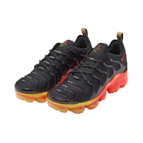 Nike Air Vapormax Plus TN Black Orange Sole Men`s Size - Black Orange