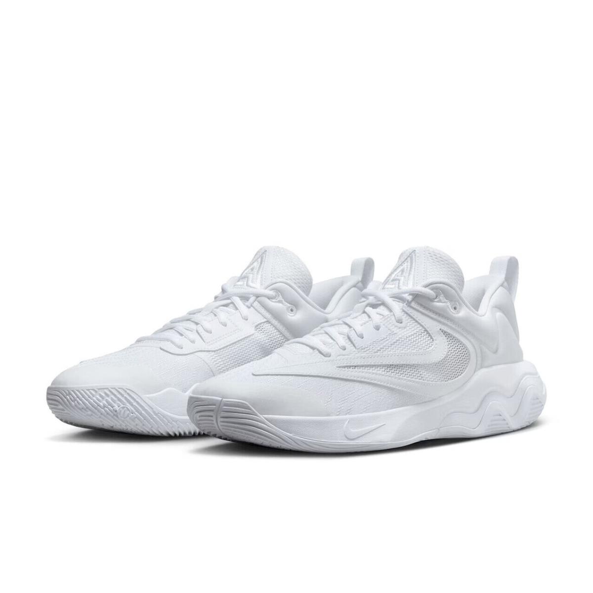 Mens Nike Giannis Immortality 3 White Textile Mesh Basketball Shoes - White