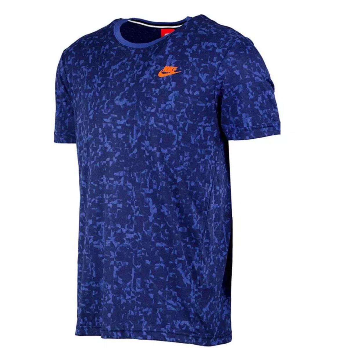 Nike All Over Print T-shirt Blue 642913-481 Men`s