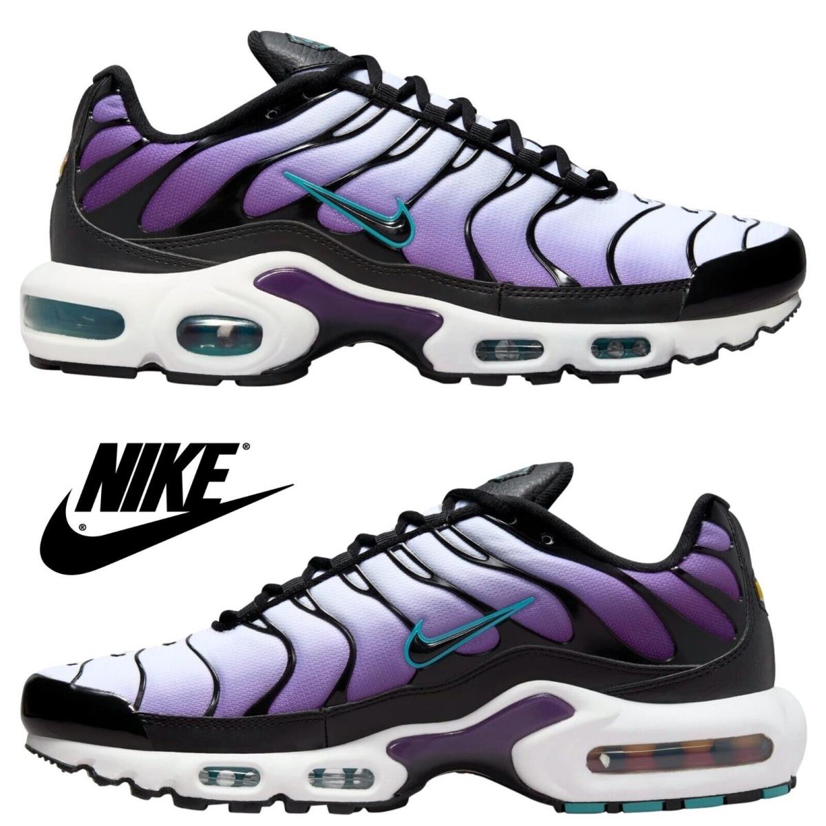 Nike Air Max Plus OG Men`s Sneakers Casual Athletic Premium Comfort Sport Shoes - Purple, Manufacturer: Purple/Teal/Black