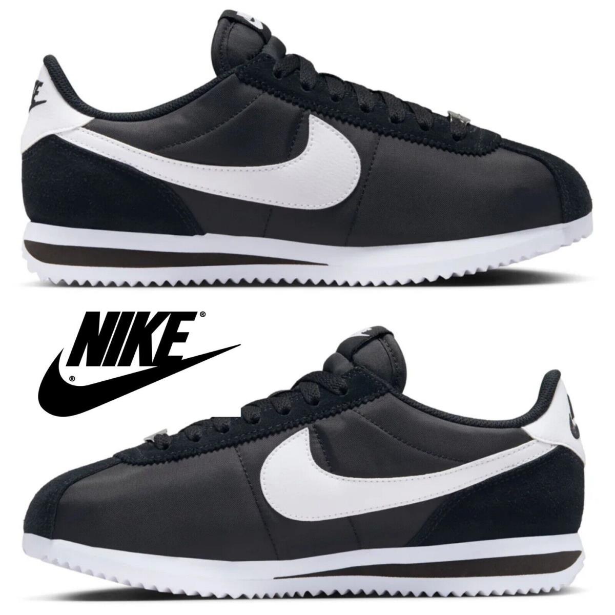 Nike Cortez Women`s Casual Shoes Comfort Sneakers Nylon White Black - Black, Manufacturer: (Nylon) Black/White