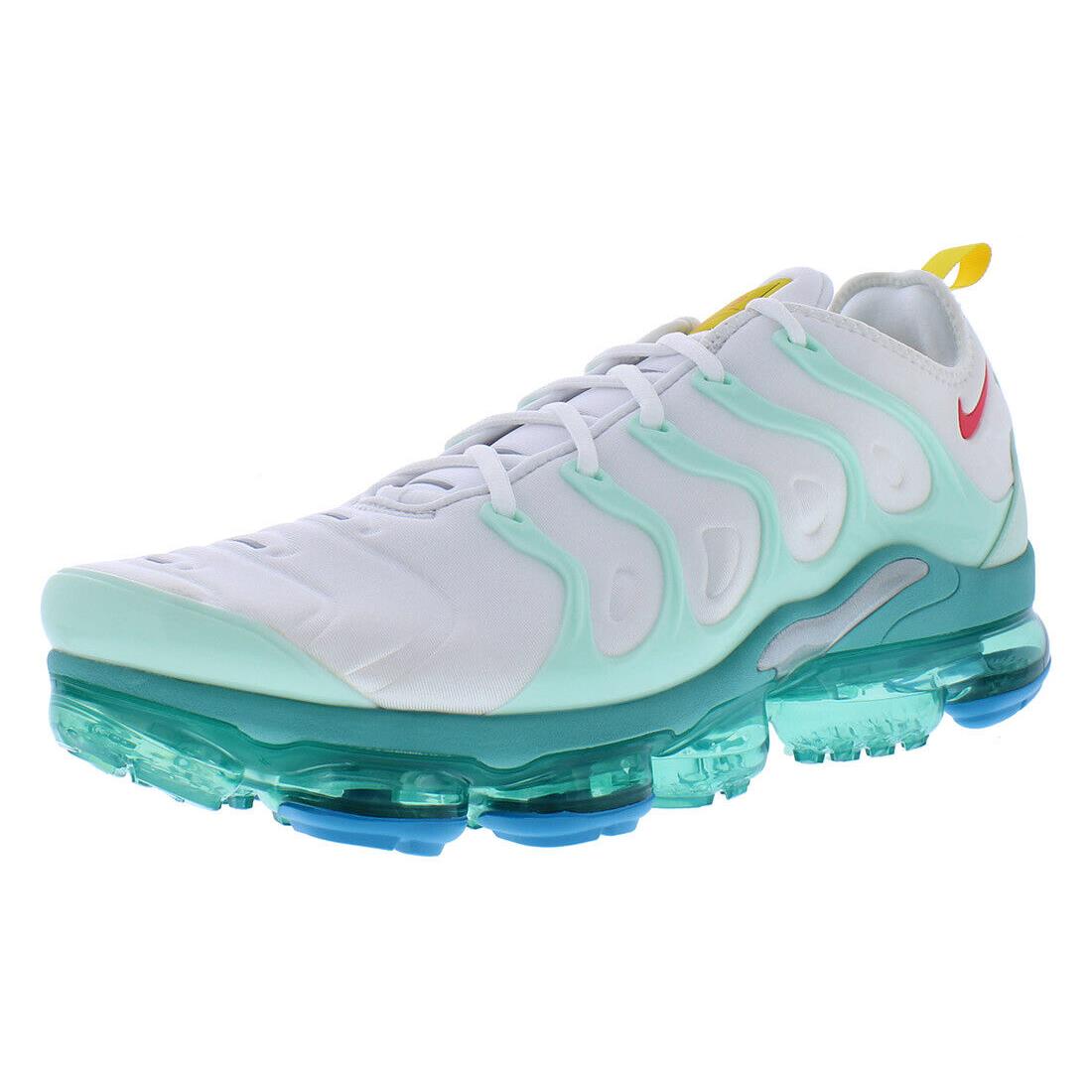 Nike Air Vapormax Plus Mens Shoes - White/Siren Red/Mint Foam, Full: White/Siren Red/Mint Foam