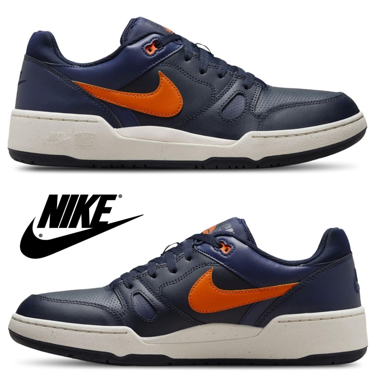 Nike Full Force Low Men`s Casual Shoes Athletic Sneakers Low Top Blue Orange - Blue, Manufacturer: Safety Orange/Dark Obsidian/Obsidian Page 1 of 1 displaying 1 to