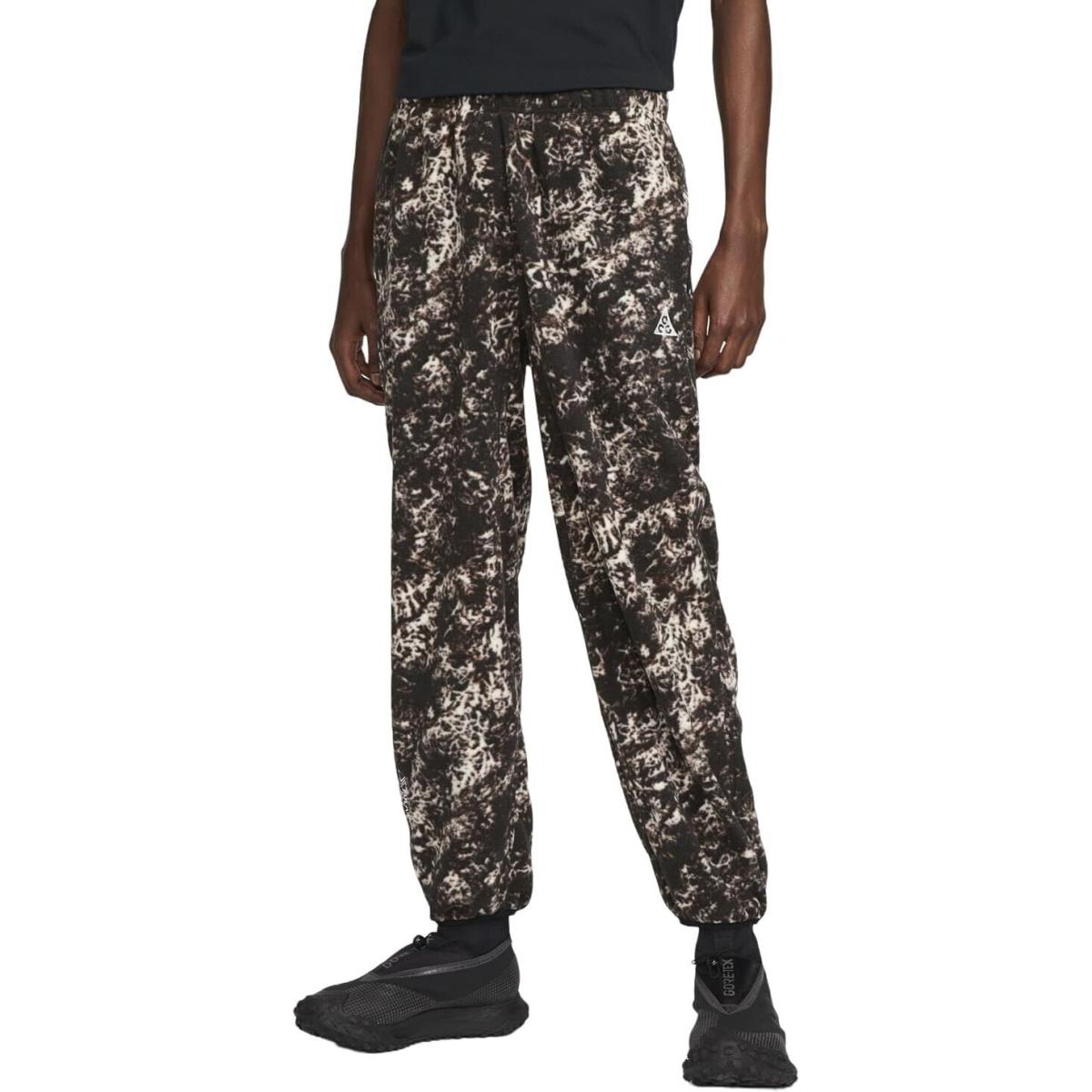 Nike Men`s Acg `wolf Tree` Polartec Trousers Pants Light Orewood Brown/black/