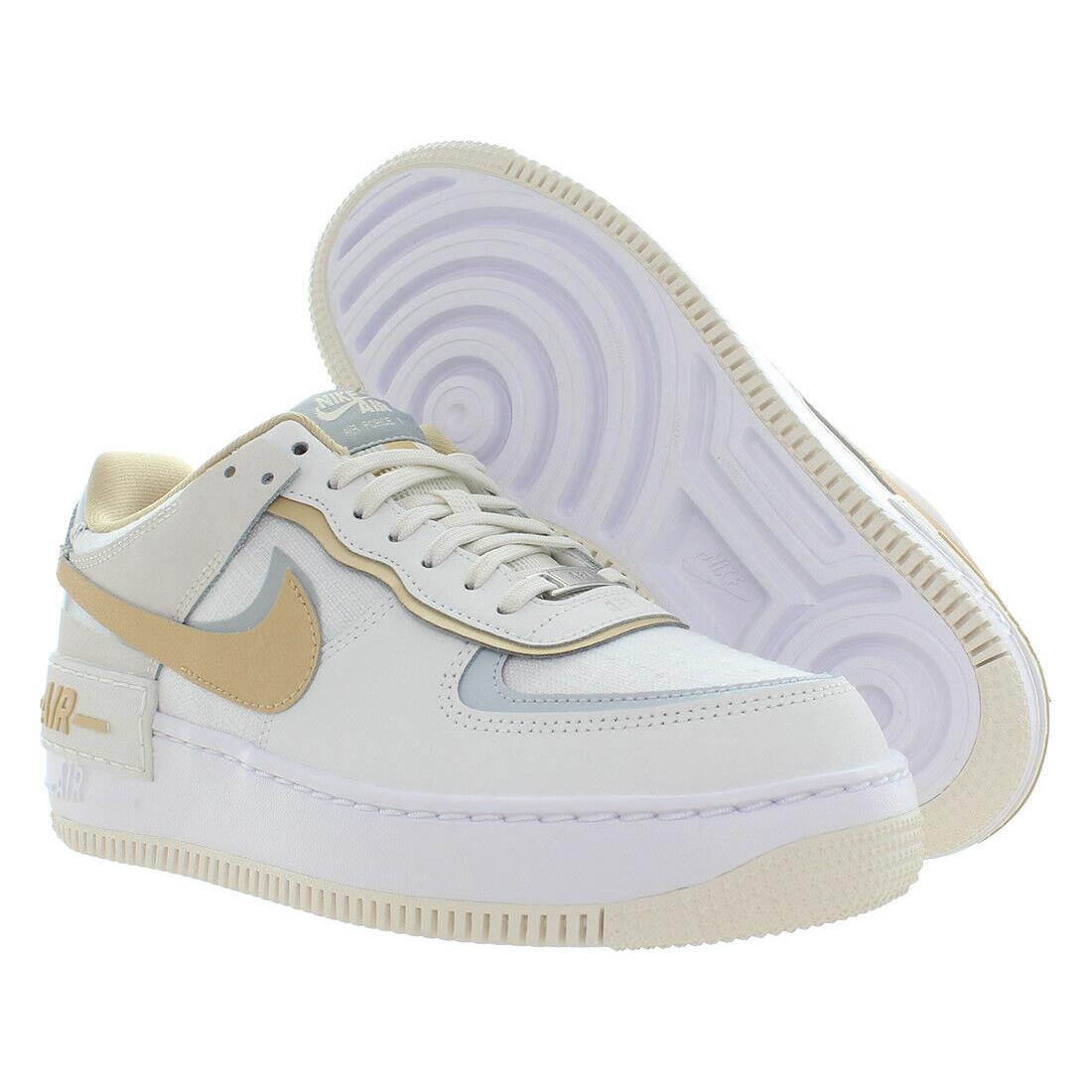 Nike Air Force 1 Shadow Womens Shoes Size 10 Color: Summit White/sesame/wolf - Summit White/Sesame/Wolf Grey, Main: White