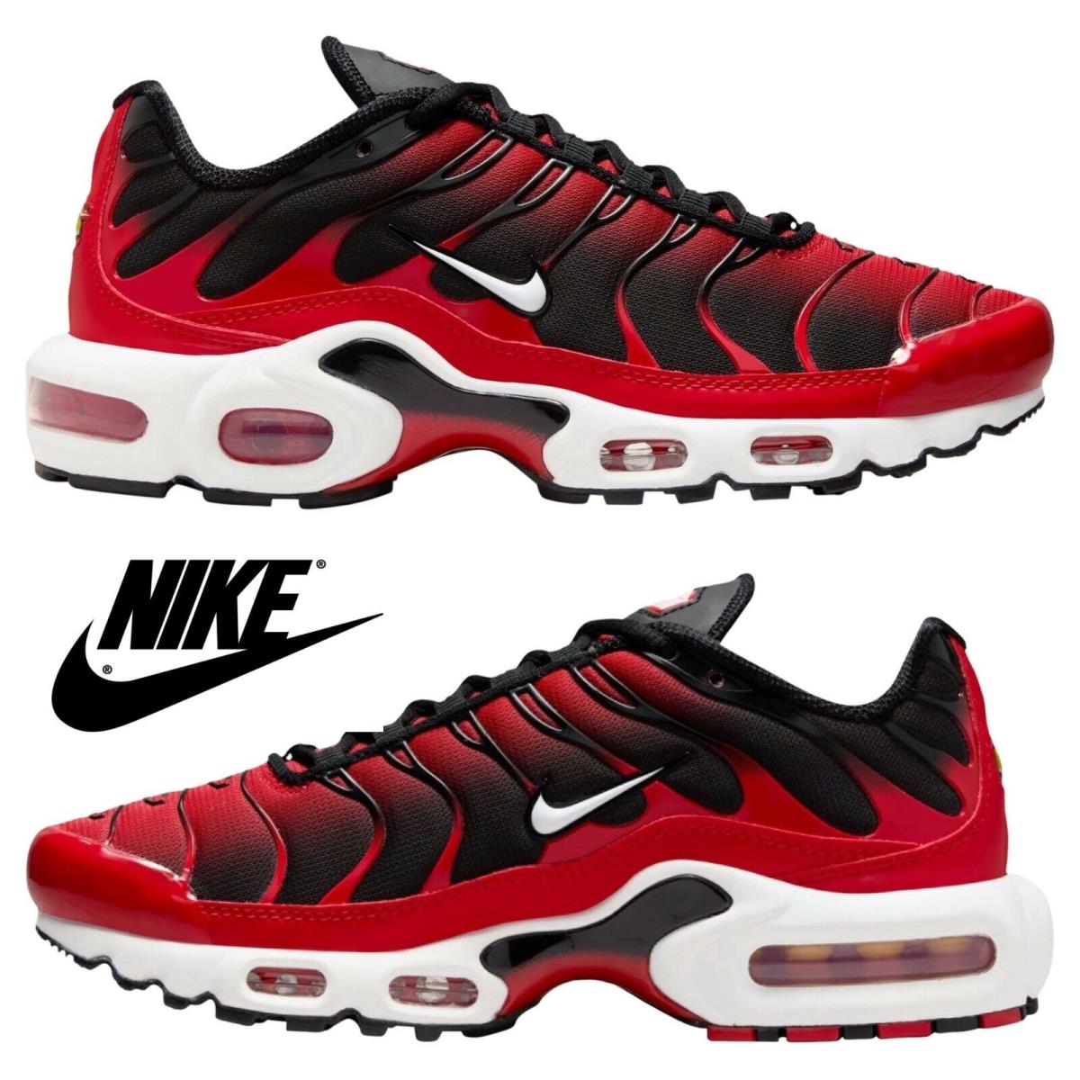 Nike Air Max Plus Women`s Shoes Casual Sneakers Walking Running Trainers Red - Red, Manufacturer: White/Black/Red