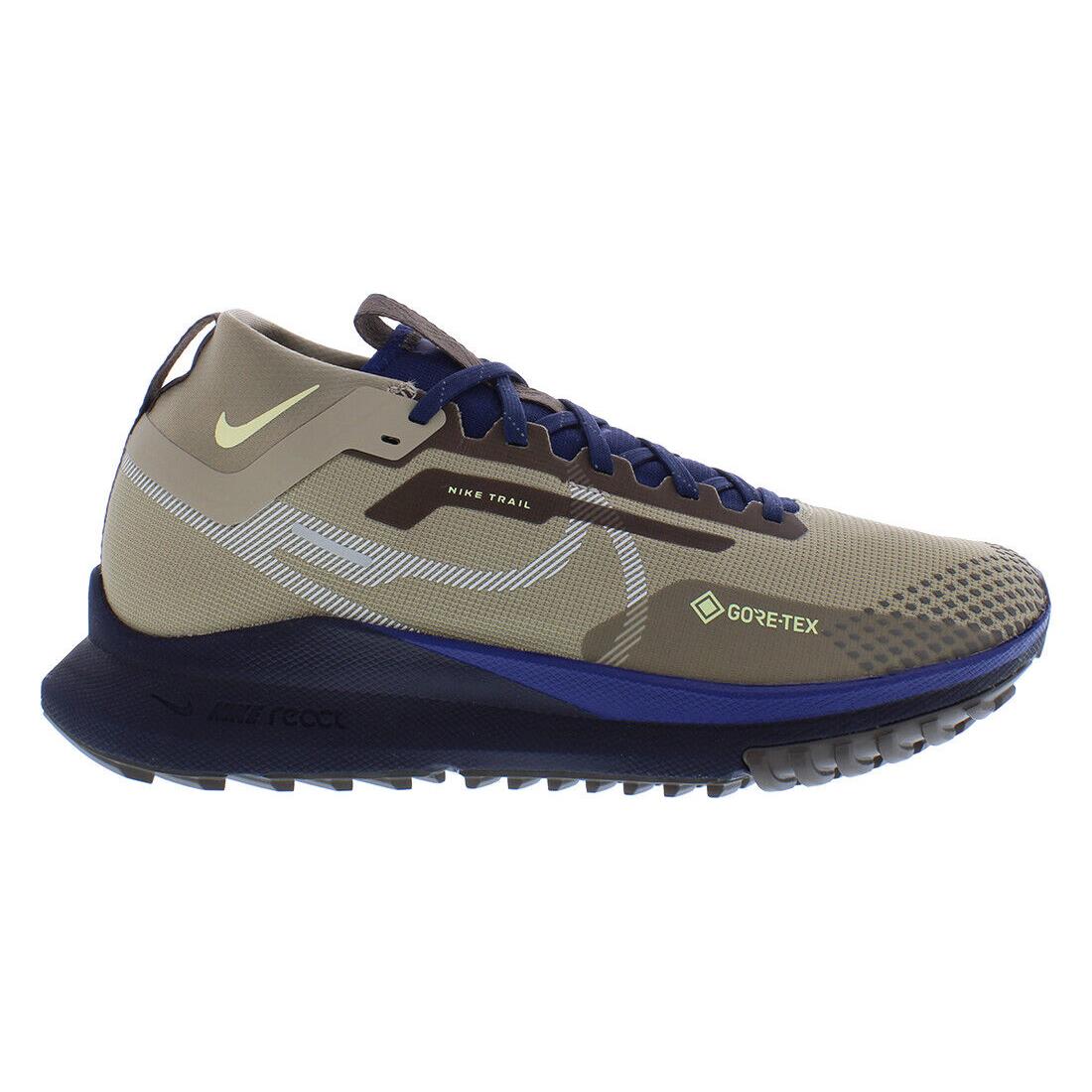 Nike React Pegasus Trail 4 Gore-tex Mens Shoes - Tan/Navy Blue, Main: Brown