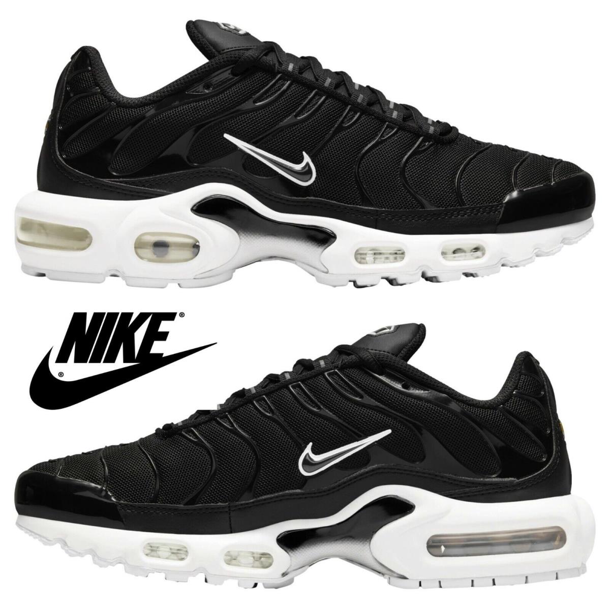 Nike Air Max Plus Women`s Shoes Casual Sneakers Walking Running Trainers Black - Black, Manufacturer: White/Black/Black - Premium