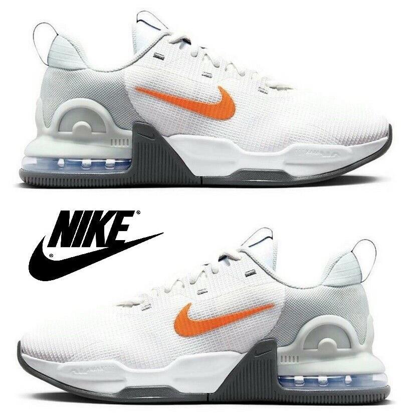 Nike Air Max Alpha Trainer 5 Men`s Sneakers Casual Athletic Premium Sport Shoes - White, Manufacturer: Summit White/Bright Mandarin