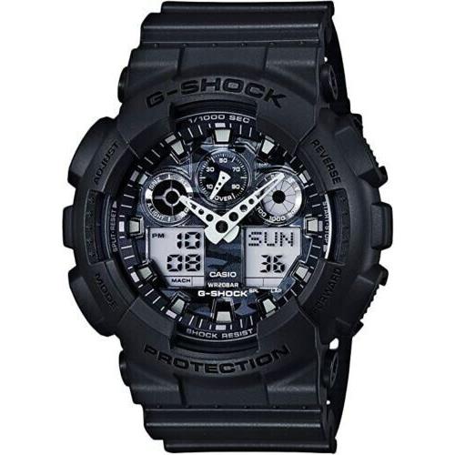 Casio Camouflage Series Analog Digital Resin Band Men`s 51mm Watch GA100CF-8A