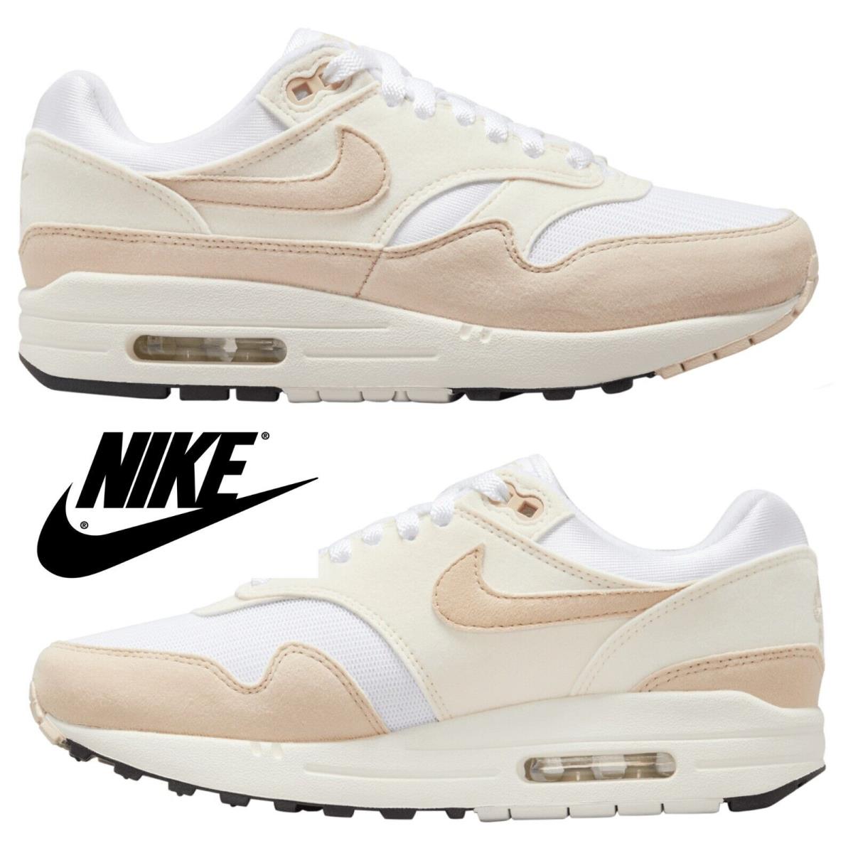 Nike Air Max 1` 87 Women`s Shoes Casual Sneakers Walking Running Trainers Pink Pale Ivory/Sanddrift