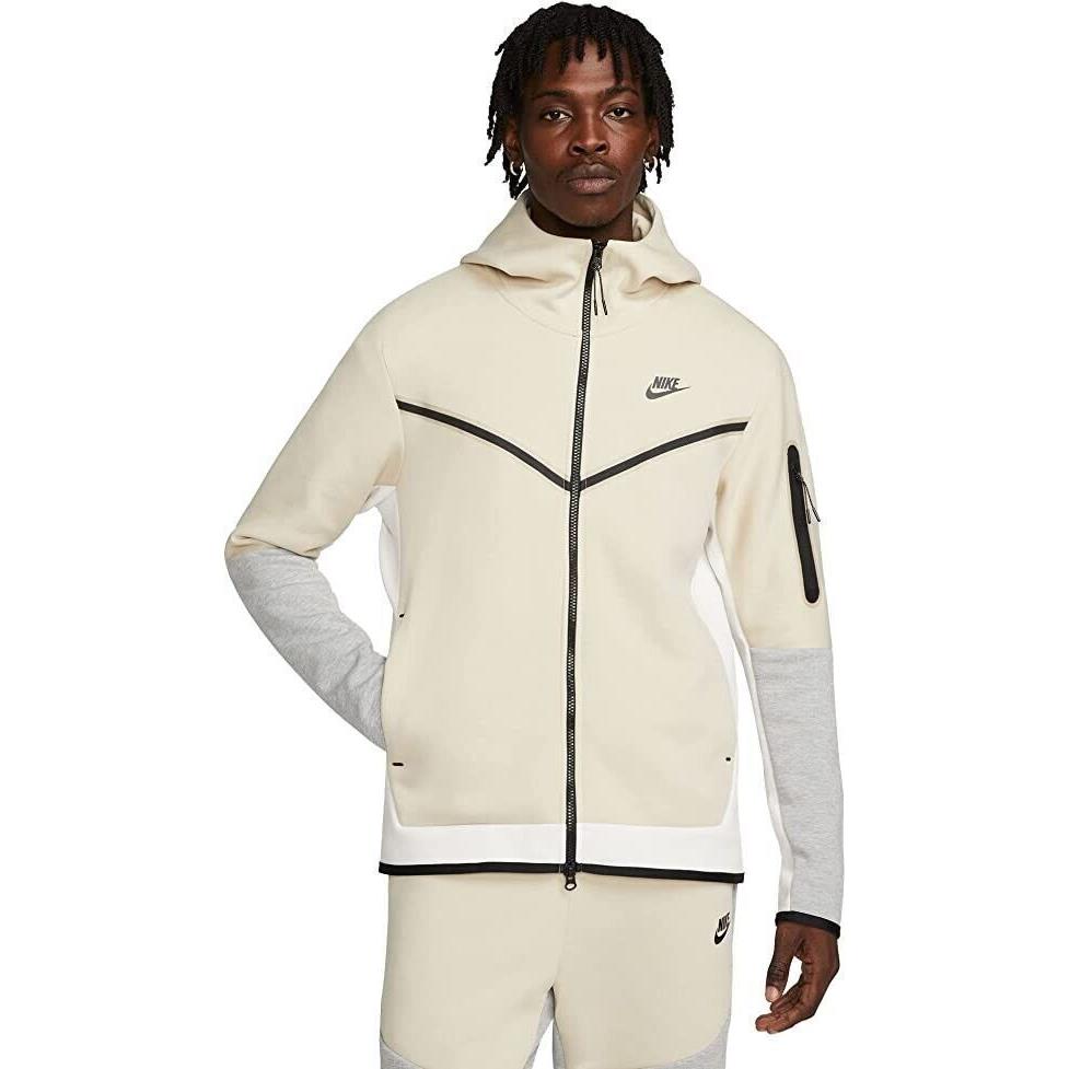 Nike Men`s Sportswear Rattan/phantom Tech Fleece Full-zip Hoodie CU4489-206