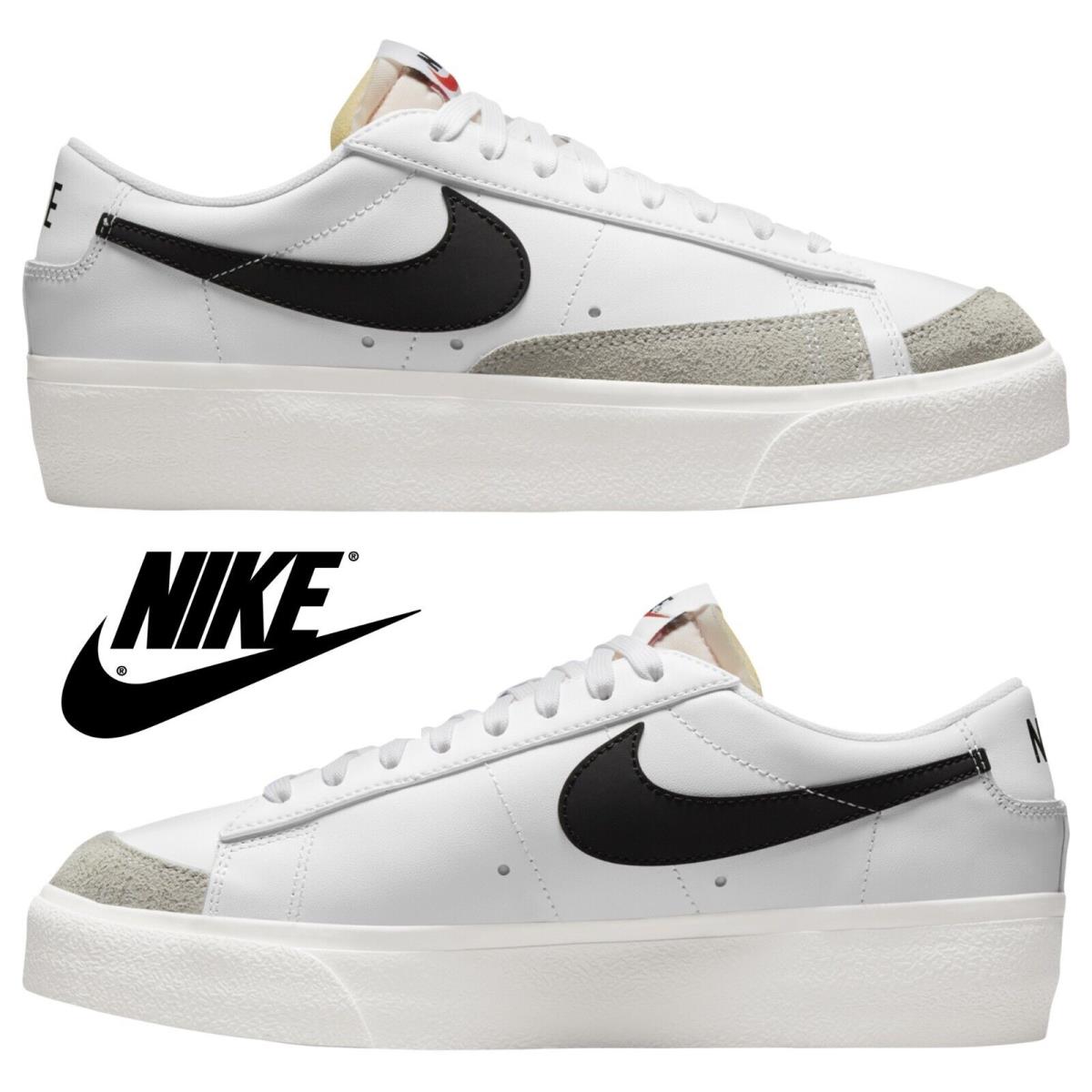 Nike Blazer Low Platform Women`s Running Shoes Casual Sneakers Sport White White/Black